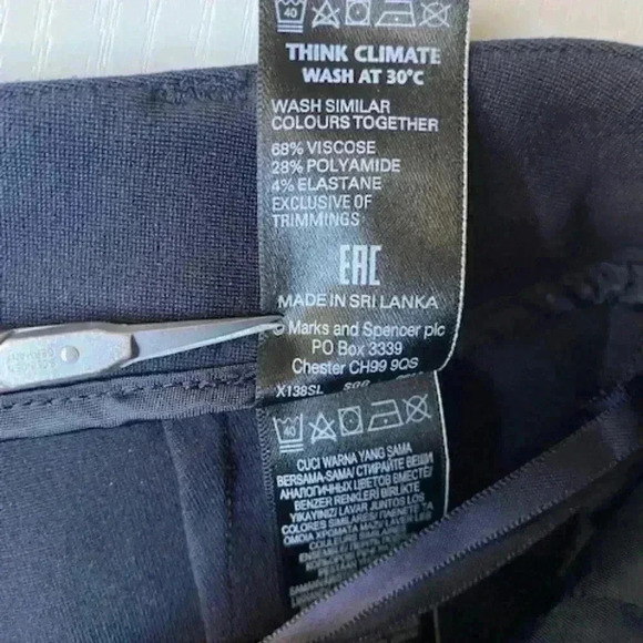 Mark & Spencer Women Dress Pants Black Size EU 36 (USA 6) - Picture 7 of 11